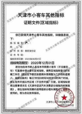 天津机动车指标条件（天津机动车指标政策）